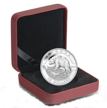 2014 O'Canada 1/2oz Silver Proof - GRIZZLY BEAR - Click Image to Close